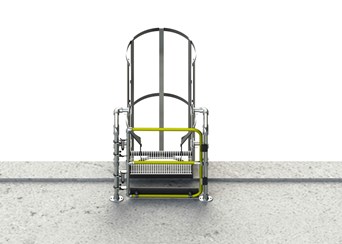 Self Closing Gate for Rooftop Ladders